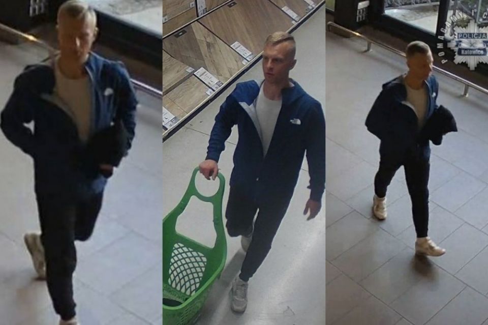 Kopiowanie i rozpowszechnianie zdjęć bez zgody autora zabronione. Kradzież w markecie w Katowicach. Rozpoznajesz tego mężczyznę? - galeria