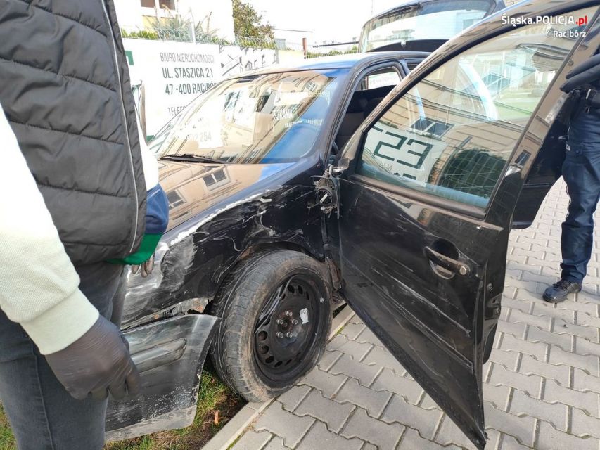 Policyjny pościg ulicami Raciborza. 36-latek posiadał 3 aktywne zakazy prowadzenia pojazdów! [WIDEO] - galeria