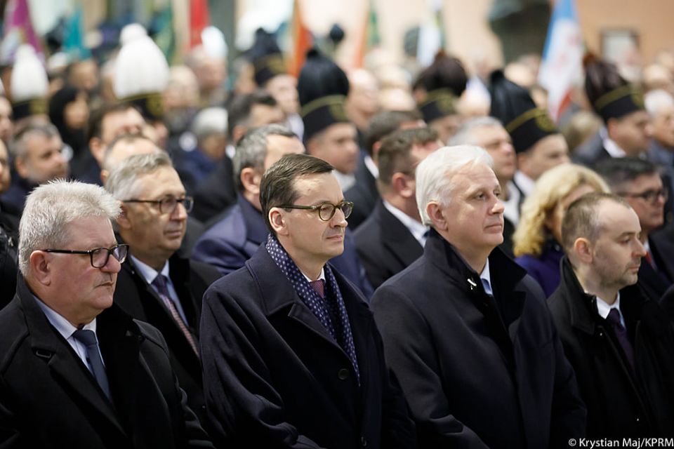 Premier Mateusz Morawiecki na obchodach rocznicy pacyfikacji strajku w kopalni Wujek